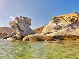 Unusual rock formations at Kolymbithres Beach in Naoussa Bay, Paros, Greece, photo by Ivan Kralj