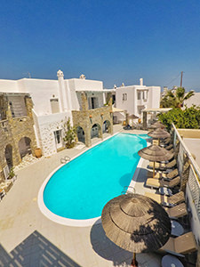 Swimming pool at Zefi Hotel in Naoussa, Paros, Greece, photo by Ivan Kralj