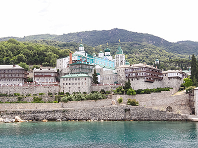 Agiou Panteleimonos, also known as Russian monastery, the largest monastery on Mount Athos, the Holy Mountain in Greece, photo by Ivan Kralj