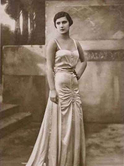 Aliki Diplarakou, the first Greek Miss Europe, who disguised as a man in 1932, in order to visit Mount Athos monasteries on the Holly Mountain, Greece