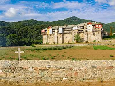 The fort of the Iviron Monastery on Mount Athos, or Agion Oros, Greece, photo by Ivan Kralj