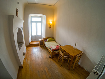 Single bed room at Iviron Monastery on Mount Athos or Agion Oros, Greece, photo by Ivan Kralj