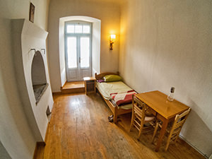 Single bed room at Iviron Monastery on Mount Athos or Agion Oros, Greece, photo by Ivan Kralj
