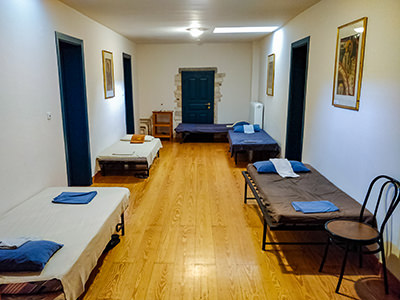 Corridor dorm room in the attic of Vatopedi Monastery on Mount Athos, the Holy Mountain, Greece, photo by Ivan Kralj