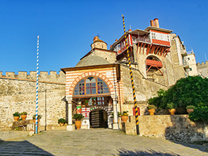 Gates of the Vatopedi Monastery on Mount Athos, the Holy Mountain, in Greece, photo by Ivan Kralj