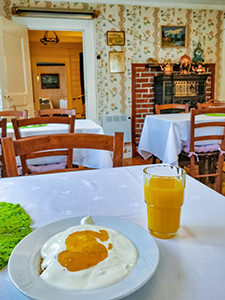 Breakfast at Aabelheim, the oldest house in Aurlandsvangen, a part of the Vangsgaarden guest house, in Aurland, Norway, photo by Ivan Kralj