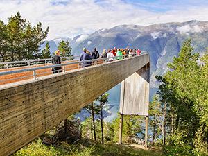 Architectural masterpiece, Stegastein viewpoint or Aurland lookout, one of the best ways to see the Aurlandsfjord from above, photo by Ivan Kralj