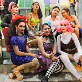 Participants posing at Chiang Mai Pride, gay parade in Chiang Mai, Thailand, photo by Ivan Kralj