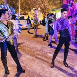 Performers posing at Chiang Mai Pride, gay parade in Chiang Mai, Thailand, photo by Ivan Kralj