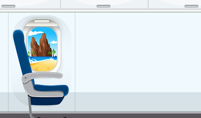 Vector graphic illustration of a seat in the plane, by Vecteezy.com