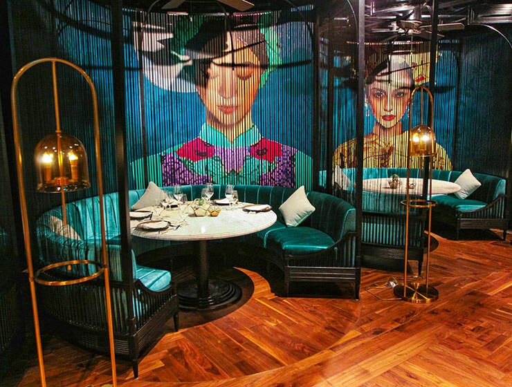 Orient-inspired ambient of 3 Merchants, fine dining restaurant at Crowne Plaza Vientiane, 5 star hotel in Laos capital, photo by Ivan Kralj