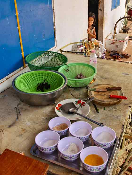 Ingredients needed for today's meal at Backstreet Academy's Fear Factor Challenge cooking class in Siem Reap, Cambodia, a country where they love eating insects, photo by Ivan Kralj