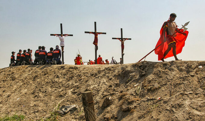 The crucifixion in Pampanga, San Fernando, is the highlight of the Maleldo 2019, Holy Week Philippines, here devotees get crucified in San Pedro Cutud, photo by Ivan Kralj
