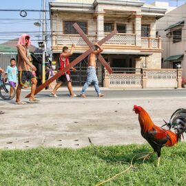 Magdarame devotees relive Christ's passion by carrying heavy crosses and flagellating themselves in San Fernando, Pampanga, during the Maleldo 2019, Holy Week Philippines, photo by Ivan Kralj