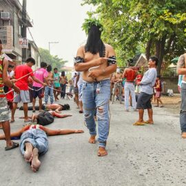 Magdarame devotees relive Christ's passion by carrying heavy crosses and flagellating themselves in San Fernando, Pampanga, during the Maleldo 2019, Holy Week Philippines, photo by Ivan Kralj