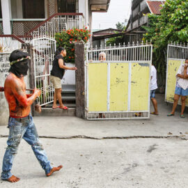 Magdarame devotees relive Christ's passion by carrying heavy crosses and flagellating themselves in San Fernando, Pampanga, during the Maleldo 2019, Holy Week Philippines, photo by Ivan Kralj