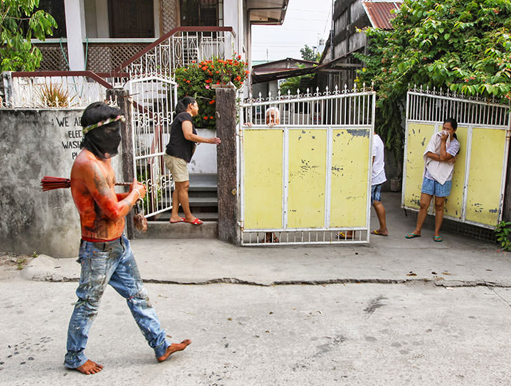 Magdarame devotees relive Christ's passion by carrying heavy crosses and flagellating themselves in San Fernando, Pampanga, during the Maleldo 2019, Holy Week Philippines, photo by Ivan Kralj