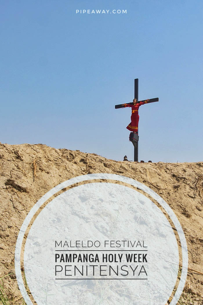 Crucifixion in Pampanga is the central event of Maleldo Festival, the Holy Week Philippines. Before devotees get crucified on Good Friday, streets of San Fernando get filled with magdarame, flagellants who try to relive Christ's passion by carrying crosses, crawling or whipping themselves. Learn more about Pampanga Holy Week penitensya!