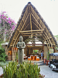 Bamboo structure above the front office of Munduk Moding Plantation, Bali resort set on a working coffee plantation, photo by Ivan Kralj