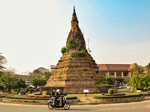 That Dam or the Black Stupa, an often overseen landmark in Vientiane, Laos, photo by Ivan Kralj