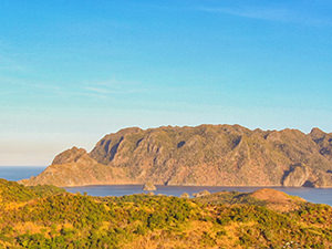 Coron Island silhouette resembles a human face, so some call it a Sleeping Giant, explained Roland, the guide of Coron Island Tour by JY Travel and Tours, Coron, Palawan, Philippines, photo by Ivan Kralj