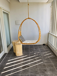 A swing on the villa terrace in Origin Seminyak, one of the best hotels in Bali, Indonesia, photo by Ivan Kralj