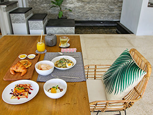 Breakfast served in the villa at Origin Seminyak, one of the best hotels in Bali, Indonesia, photo by Ivan Kralj