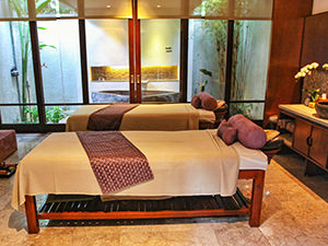 Two massage beds in The Amala Spa, a luxury escape in Bali, Indonesia, photo by Ivan Kralj