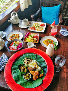 Rich breakfast at Tugu Bali, one of the best hotels in Bali, Indonesia, photo by Ivan Kralj