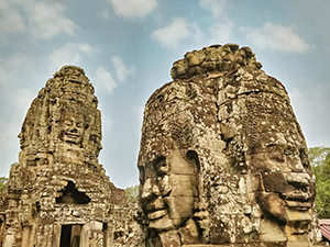 Face-towers in Bayon, the central temple of Angkor Thom, Cambodia, photo by Ivan Kralj
