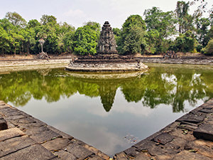 Buddhist temple in the form of an island in Neak Pean, Angkor, Cambodia, photo by Ivan Kralj