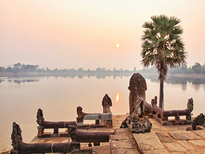 Sunrise at Srah Srang, the royal bath of Angkor, Cambodia, photo by Ivan Kralj