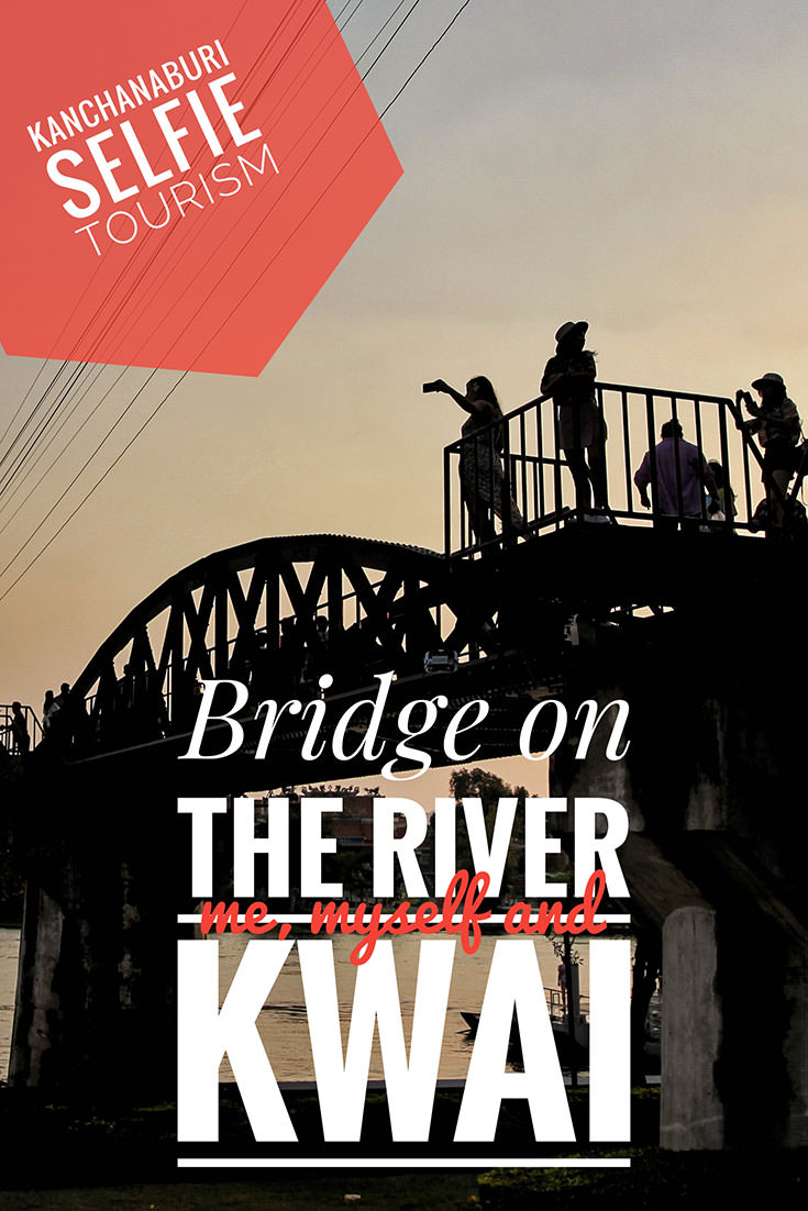 Bridge on the River Kwai is the most famous touristic site in Kanchanaburi, Thailand. It attracts thousands of visitors who take inappropriate selfies on the symbol of the Death Railway, World War Two project where a hundred thousand people lost lives.