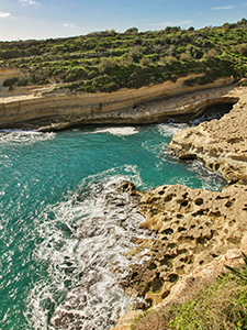 St. Peter's Pool, a natural swimming area carved by the sea waves in Malta, photo by Ivan Kralj