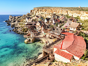 The movie set for Sweethaven, also known as Popeye Village, became Malta's top tourist attraction, photo by Ivan Kralj