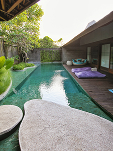 Swimming pool in one of the villas at The Santai Bali, Indonesia, photo by Ivan Kralj