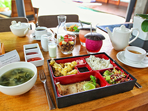Bento breakfast in The Santai villa in Bali, Indonesia, photo by Ivan Kralj
