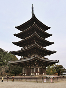 Five-story pagoda, the second-tallest in Japan, at Kofuku-ji temple in Nara