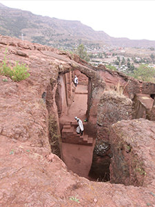 Bet Merkorios, church in a mountaineous landscape of Lalibela, Ethiopia. Photo by Ivan Kralj
