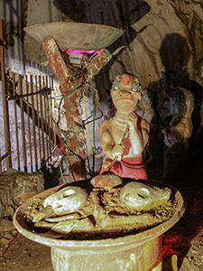 Sculpture of a demon barbecuing human remains in Am Phu Cave, known as the Hell Cave of Vietnam, in the Marble Mountain, photo by Ivan Kralj