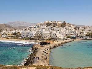 Naxos Chora as seen from Portara viewpoint, Greece, photo by Ivan Kralj