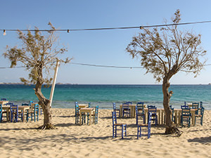 Restaurant on Plaka Beach, Naxos, Greece, photo by Ivan Kralj
