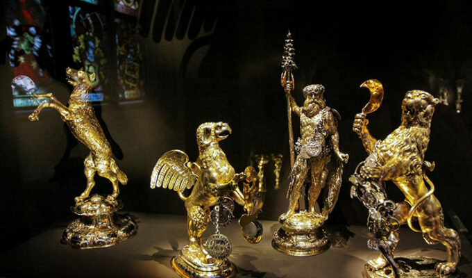 Golden artwork at Basel Historical Museum, one of the best museums in Basel, Switzerland, photo by Ivan Kralj