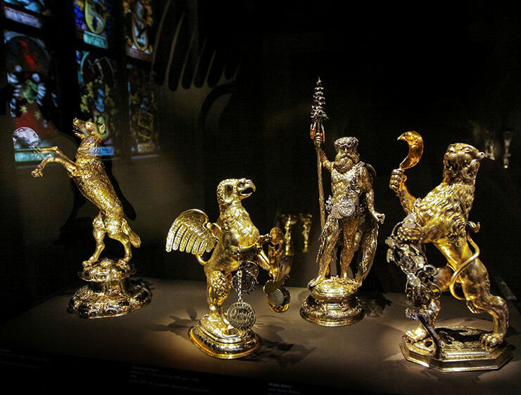 Golden artwork at Basel Historical Museum, one of the best museums in Basel, Switzerland, photo by Ivan Kralj