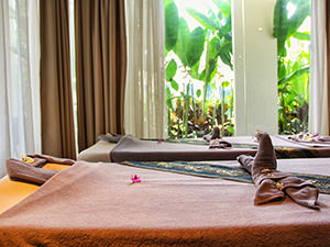 Massage table at the Infinity Spa in Sakmut Boutique Hotel, Siem Reap, Cambodia