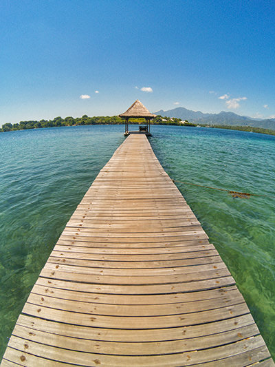 A dock at The Menjangan Resort in Bali, Indonesia, photo by Ivan Kralj