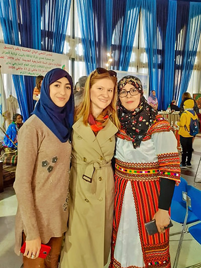 Maja Peterlić standing with Berber women during the Yennayer, the beginning of the Berber New Year