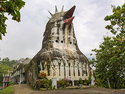 Gereja Ayam, Bukit Rhema or Chicken Church, unusual building shaped like a hen in Java, Indonesia, photo by Ivan Kralj
