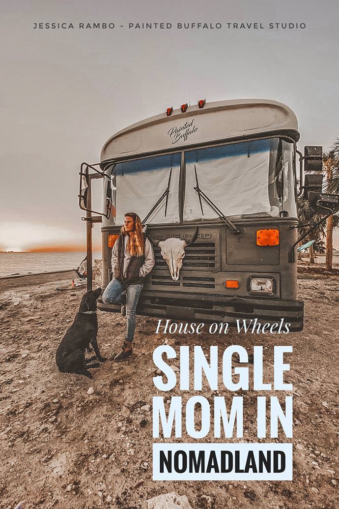 Jessica Rambo is a single mom who converted a retired school bus into a tiny house on wheels. In a troublesome part of her life, this Marine Corps veteran turned to art, and found and gave support while living on the road. In interview with Pipeaway.com, she tells all about the Painted Buffalo Traveling Studio and how nomadic life literally saved her life