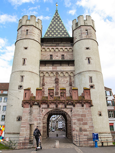 Spalentor, one of the three remaining medieval city gates in Basel, Switzerland. Photo by Ivan Kralj